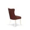 East West Furniture DAP2F23 Dallas Parson Kitchen Chairs - Button Tufted Nailhead Trim Beige Red faux Leather  Dining Chairs, Set of 2, linen white - 4 of 4