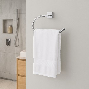 Evideco French Home Goods Wall Mounted Hand Towel Holder Bar Ring Stainless Steel - 1 of 4