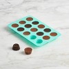 Trudeau 2pk Cupcake Chocolate Molds Aqua: Silicone Candy & Gummy Molds, Dishwasher & Freezer Safe, 15 Cavities - 4 of 4