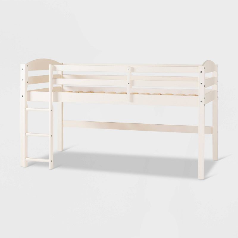 Twin Solid Pine Wood Low Kids&#39; Loft Bed White - Saracina Home, 4 of 14