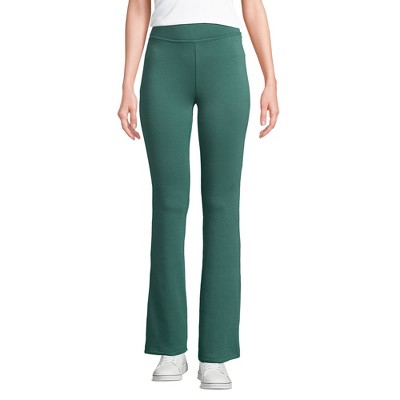 Lands' End Women's High Rise Serious Sweats Fleece Lined Pocket Bootcut Pants