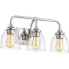 Quorum Lighting Enclave Glass 3-Light Polished Nickel Vanity Fixture - 2 of 3