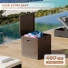 Gallon Outdoor Storage Box Waterproof, Lockable Resin Deck Box, Patio Deck Storage Box For Package Delivery, Square Deck Box Small Container - 2 of 4