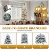 7.5ft/9ft/11ft Prelit Flocked Pencil Spruce Artificial Christmas Tree with Pine Cone - 4 of 4