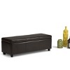 CAVINAS Faux Leather Storage Ottoman Bench,Upholstered Ottoman with Stitching Design for Living Room,Bedroom - 4 of 4
