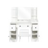 CAVINAS Makeup Organizer Black Vanity Desk Large Storage Dressing Table with Mirror Modern for Bedroom - 4 of 4