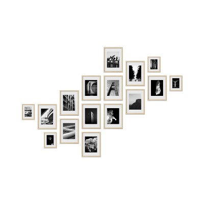 Haus and Hues Newbury Gallery Wall Frame Set with Real Glass and Mat