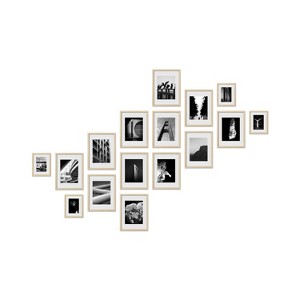 Haus and Hues Newbury Gallery Wall Frame Set with Real Glass and Mat - 1 of 4