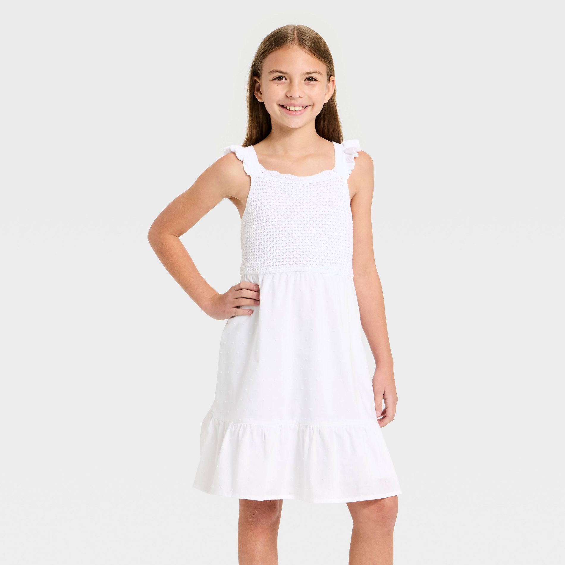 Girls' Flutter Sleeve Bodice Sweater Dress - Cat & Jack™
