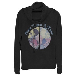 Juniors Womens Disney Princesses Once Upon a Time Profile Cowl Neck Sweatshirt - 1 of 3