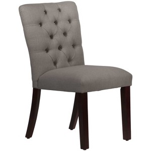 Tufted Dining Chair Linen Gray - Skyline Furniture