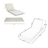 Outdoor Chaise Lounge Chair with Cushion,Acacia Wood Patio Lounge Chair,Adjustable Teak Finish Chaise Lounge Chair with 4-Position-Koiai - 4 of 4