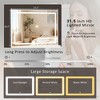 PAGED Makeup Vanity Desk with Lights Elegant Vanity Desk with Socket, Hairdryer Shelving, Mirror, Drawer for Bedroom, Powder Room - 4 of 4