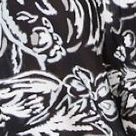 black paisley ikat