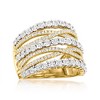 Ross-Simons 1.00 ct. t.w. Diamond Multi-Row Ring in 18kt Gold Over Sterling - 4 of 4