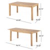 PAGED Wood Outdoor Dining Set All-Weather Patio Table and Chairs Set for Yard, Poolside, Backyard, Patio - 2 of 4