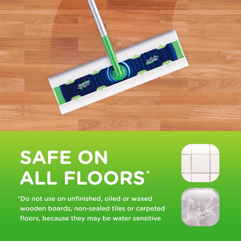 Swiffer Sweeper Dry + Wet XL Sweeping Kit (1 Sweeper, 8 Dry Cloths, 2 Wet Cloths), 6 of 12