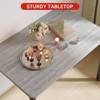 5 Piece Dining Table Set for 4, Modern Kitchen Table with Upholstered Chairs & Iron Frame - 4 of 4
