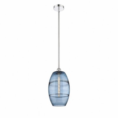 Vaz - 1 Light Stem Hung Mini Pendant In Industrial Style-18 Inches Tall and 10 Inches Wide