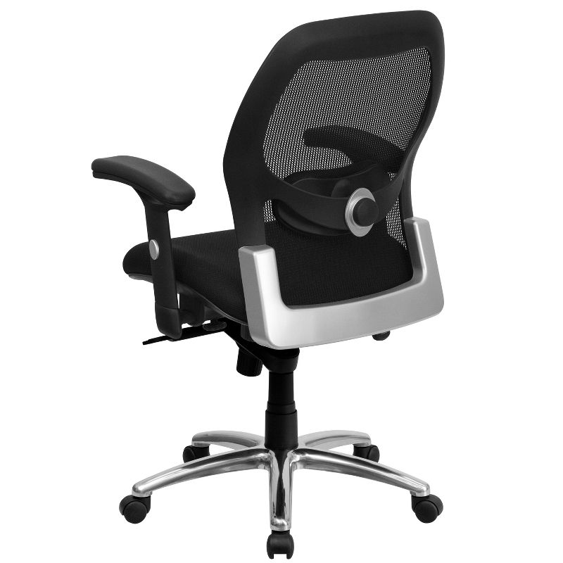 Flash Furniture Mid-Back Super Mesh Executive Swivel Office Chair with Knee Tilt Control and Adjustable Arms, 2 of 6