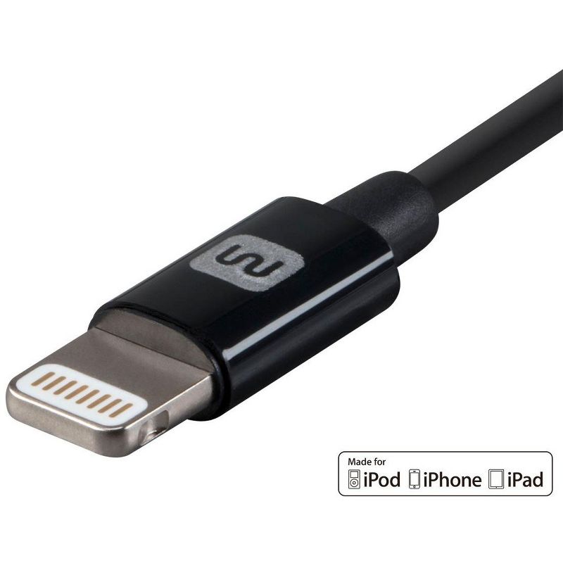 Monoprice Apple MFi Certified Lightning to USB Charge & Sync Cable - 3 Feet - Black | iPhone X, 8, 8 Plus, 7, 7 Plus, 6, 6 Plus, 5S - Select Series, 3 of 7