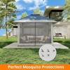 13x13FT Pop-Up Gazebo with Mosquito Net, Instant Canopy Tent, Double Roof, Adjustable Height, UV-Resistant Outdoor Shelter for Patio & Garden - 3 of 4
