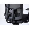 Okak Modern Mesh Ergonomic Office Chair with Adjustable Height, Swivel Chair with Metal Base, Criss Cross Chair for Study, Reading Room, Black - 3 of 4