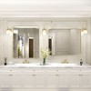 Apmir 30 in. W x 36 in. H Rectangular Aluminum Alloy Framed and Tempered Glass Wall Mirror in Brushed Gold - 3 of 4