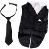 Midlee Dog Tuxedo Wedding Suit- Black Top Hat & Leash - 4 of 4