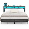 Aheaplus Platform Bed Frame with Charged Station and LED Lights - 2 of 4