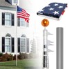Slickblue 20FT Telescopic Aluminum Flagpole Kit with US Flag, Adjustable Twist-Lock Patriotic Display - 2 of 4