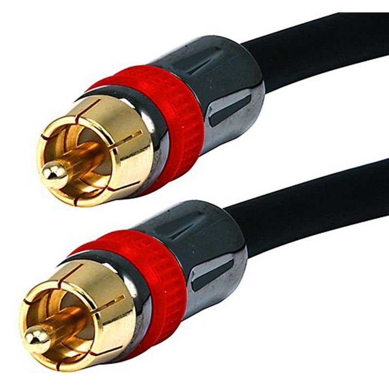 Monoprice High-quality Coaxial Audio/Video Cable - 35 Feet - Black | RCA CL2 Rated, RG6/U 75ohm (for S/PDIF, Digital Coax, Subwoofer & Composite, 2 of 3