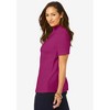 Jessica London Women's Plus Size Short Sleeve Mock Neck - 4 of 4