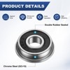 Unique Bargains Chrome Steel Rubber Shielded Flanged Ball Bearing - 2 of 4