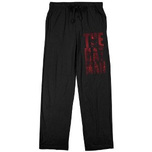 The Batman Movie Superhero In Red Letters Men's Black Sleep Pajama Pants - 1 of 2