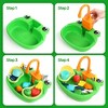 Skirfy Play Sink Toy, Pretend Play Kitchen Sink with Running Water, Play Dishes, Play Food and Other Accessories, Green - 2 of 4