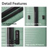 NAYSAYE Luggage PP Hardshell 3 Piece Spinner Set with TSA Lock and Ergonomic Handles for Travel, Dark Green, 20.47"*11.22"*29.33" - 3 of 4