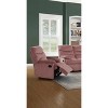 Vynxaria Luxurious Velvet Blush Pink Color 1pc Motion Recliner Chair Couch Manual Motion Plush Armrest Living Room Furniture Chair - 3 of 4