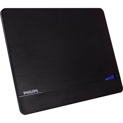 Philips Elite Indoor Amplified Signal Finder TV Antenna with 10 ft. Coax Included - Black