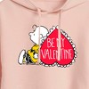 Women's - Peanuts - Be My Valentine Cropped Graphic Hoodie - 2 of 4