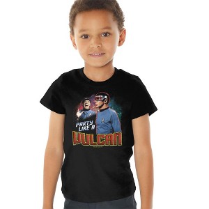 Toddler Boys' Star Trek Party Like A Vulcan T-Shirt Black - 1 of 4