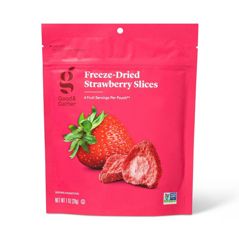 Freeze Dried Strawberry Slices - 1oz - Good & Gather&#8482;, 1 of 11
