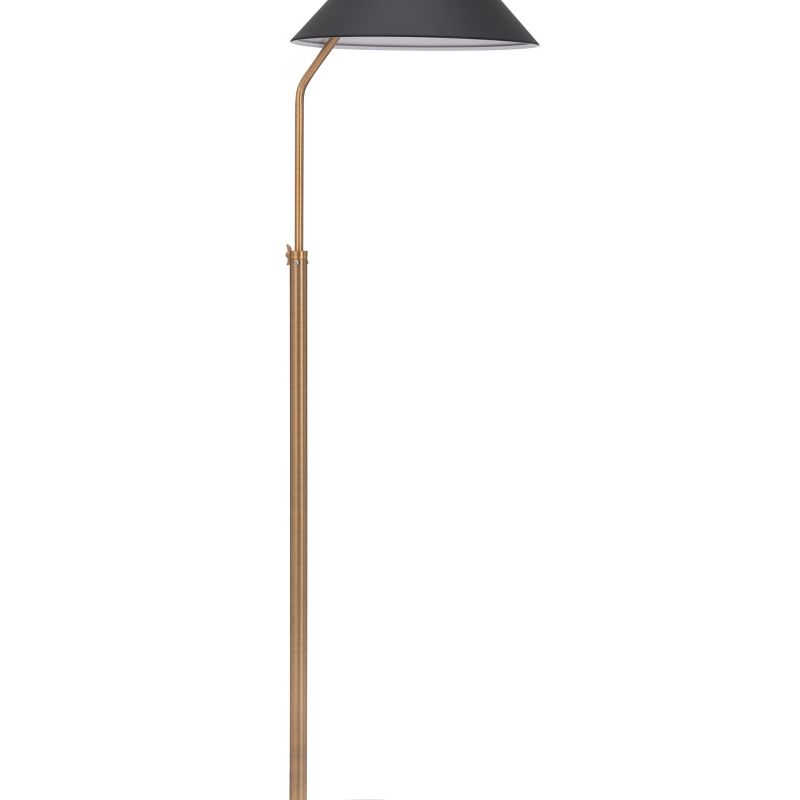 Retro Modern Floor Lamp Black 55&#34;  - ZM Home, 1 of 9