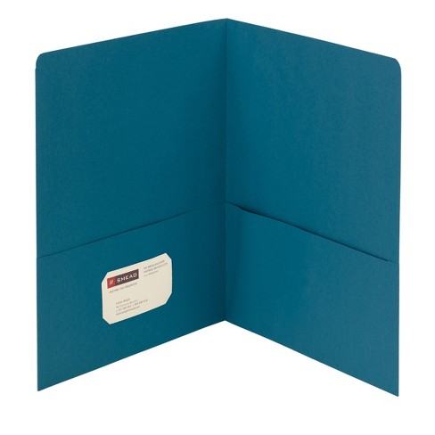 Smead Two-pocket Heavyweight Folder, Letter Size, Teal, 25 Per Box ...