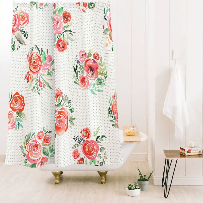 Deny Designs Ninola Design Orange Sweet Roses Bouquet Shower Curtain, 3 of 4