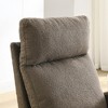 Modern Nursery Rocking Chair, Upholstered Glider Rocker with Side Pocket, Teddy Fabric Accent Armchair, Comfy Reading Chair for Living Room Bedroom - 2 of 4