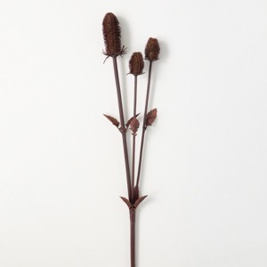 39"H Sullivans Natural Burgundy Thistle Spray, Purple - 1 of 2