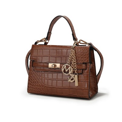 MKF Collection Naomi Vegan Crocodile Leather Women’s Satchel Bag by Mia K