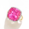 Ross-Simons 18.00 Carat Pink Topaz and .16 ct. t.w. Diamond Ring in 14kt Yellow Gold - 4 of 4