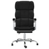 vidaXL Reclining Office Chair Black Faux Leather - 3 of 4